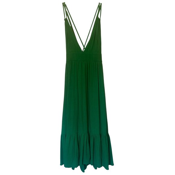 Lulus Warm Weather Wishes Green Strappy Dress w/ Pockets sz M--OUT OF STOCK - Picture 5 of 16